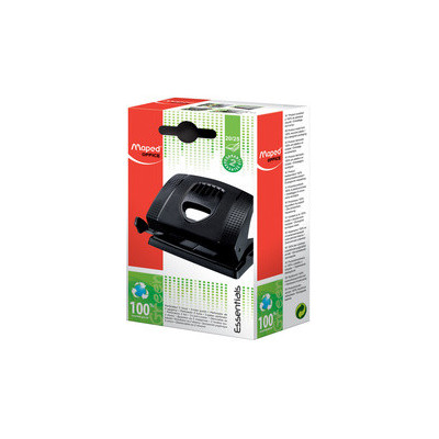 Perforateur 2 trous MAPED Essentials Green - 20/25 feuilles - NOIR