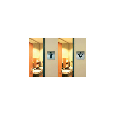 Pictogramme PICTO \"WC Handicapés\", carré, en acier - DURABLE -