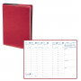 QUOVADIS - Agenda RANDONNEE - 9x12,5cm  - 1 semaine sur 2 pages couverture CLUB ROUGE CERISE avec répertoire