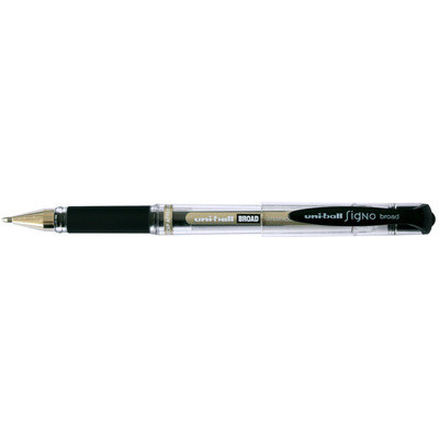 Stylo roller UNIBALL SIGNO broad UM-153C - 0,6mm encre gel - NOIR