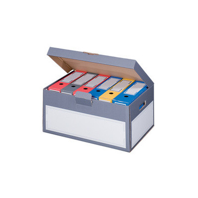 smartboxpro Boîte d\'archives à couvercle, gris