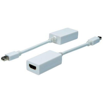 Câble convertisseur DisplayPort 1.1a Mâle mDP / HDMI-A - 0,15 m- DIGITUS
