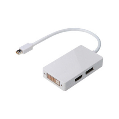 Convertisseur 3en1 - DisplayPort 1.1a Mâle mDP+HDMI-A+DVI- DIGITUS