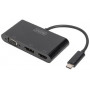 Adaptateur graphique Displayport triple USB-C 3en1 (HDMI/DP/VGA) - DIGITUS