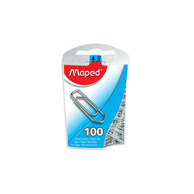 Boîtes 100x Trombones MAPED - 25mm - zingué