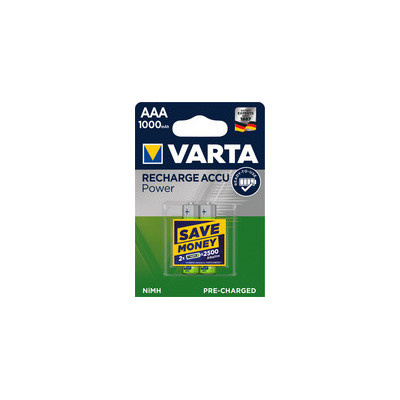 4x Piles rechargeables VARTA NiMH-Micro (AAA) -1.000 mAh- 1,2V