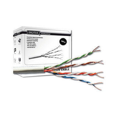 Rouleau câble Ethernet DIGITUS - Cat5e - U/UTP -anneau 100m - GRIS