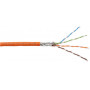 Rouleau câble Ethernet DIGITUS - Cat7 - S/FTP - 100m - ORANGE