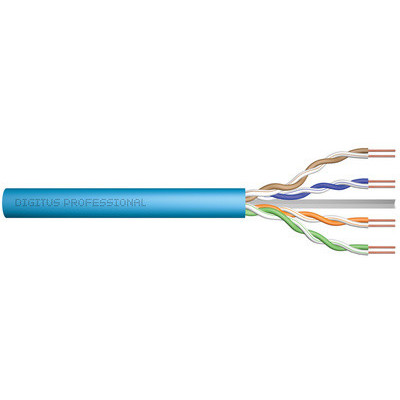 Rouleau câble Ethernet DIGITUS - Cat6a - U/UTP - 500m- BLEU
