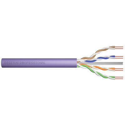 Rouleau câble Ethernet DIGITUS - Cat6 - U/UTP - 500m - VIOLET