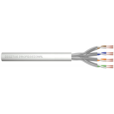 Rouleau câble Ethernet DIGITUS - brut Cat6a - U/FTP - 100m- GRIS
