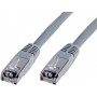 Câble patch Ethernet DIGITUS - SF/UTP croisé - Cat5e - 2m- GRIS