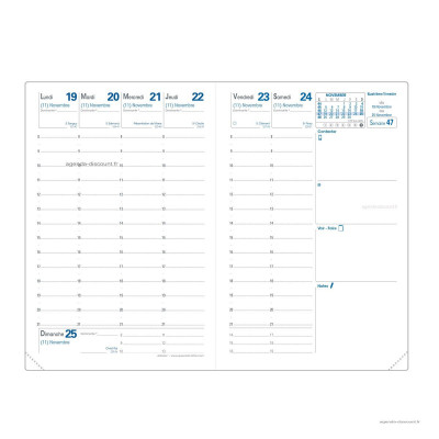 QUOVADIS - Recharge pour agenda AFFAIRES format 10x15cm