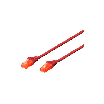 Câble patch Ethernet DIGITUS - Cat6 - U/UTP - 0,5m - ROUGE