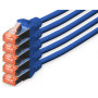 5x Câbles patch Ethernet DIGITUS - Cat6 - S/FTP - 10m- BLEU