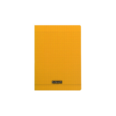 Cahier 24x32cm - Calligraphe 8000 POLYPRO - 96pgrands carreaux SéyèsJAUNE