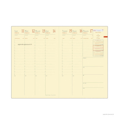 QUOVADIS - Recharge pour agenda MINISTRE Prestige format 16x24cm