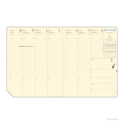 QUOVADIS - Recharge pour agenda President Prestige format 21x27cm