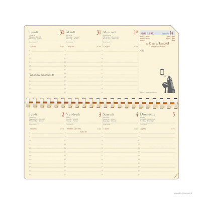 QUOVADIS - Recharge pour agenda PLANITAL format 8,8x17cm