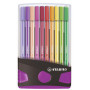 Lot x20 stylos feutre coloriage - STABILO Pen 68 - 1mm- (COULEURS ASSORTIES)