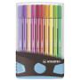 Lot x20 stylos feutre coloriage - STABILO Pen 68 - 1mm- (COULEURS ASSORTIES)