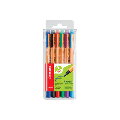 Lot 4x Stylos feutre coloriage - STABILO GREENpoint - 0,8mm- (COULEURS ASSORTIES)