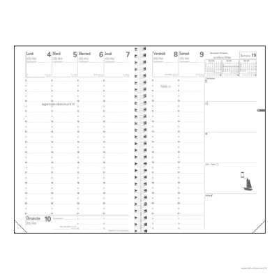 QUOVADIS - Recharge pour agenda MINISTRE S à spirale format 16x24cm