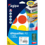 2058x Etiquettes rondes AGIPA- Ø8mm - (COULEURS ASSORTIS)