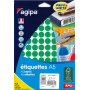 672x Etiquettes rondes AGIPA- Ø15mm - (COULEURS ASSORTIS)