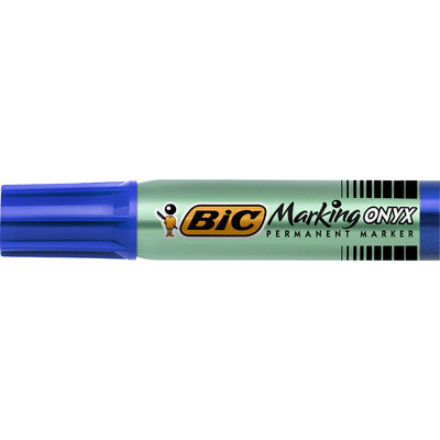 Marqueur permanent - BIC Onyx 1481 - 2,7-6,2mm pointe biseautée - BLEU