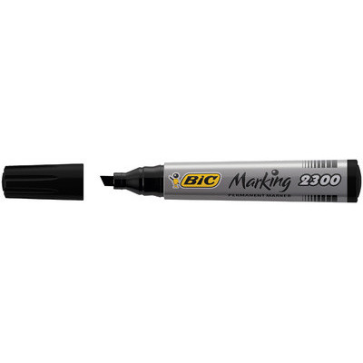 Marqueur permanent - BIC 2300 Ecolutions - 3,7-5,5mm pointe biseautée - NOIR