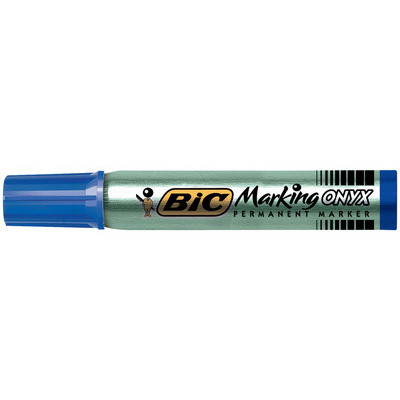 Marqueur permanent - BIC Onyx 1591 - 2,7-6,2mm pointe biseautée - BLEU