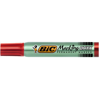 Marqueur permanent - BIC Onyx 1591 - 2,7-6,2mm pointe biseautée - ROUGE