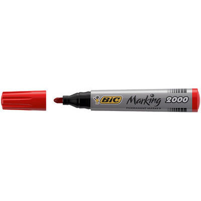 Marqueur permanent - BIC 2000 Ecolutions - 1,7mm pointe ogive - ROUGE