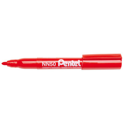 Marqueur permanent - PENTEL NN50 - 1,3mm pointe ogive - ROUGE