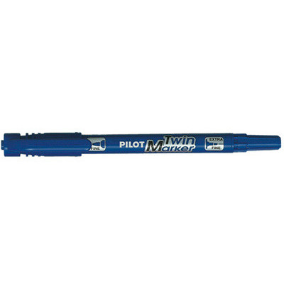 Marqueur permanent - PILOT Twin Marker - 0,4-0,8mm- BLEU