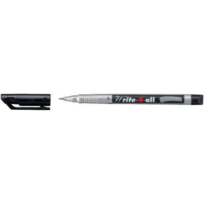 Stylo feutre permanent - STABILO Write-4-all - 0,7mm pointe ogive - NOIR