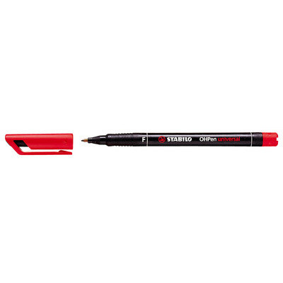 Stylo feutre permanent - STABILO OHPen universal - 0,7mm- ROUGE