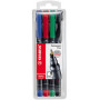 Lot x4 Stylos feutre permanents - STABILO OHPen universal - 0,4mm- (COULEURS ASSORTIES)