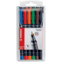 Lot x4 Stylos feutre permanents - STABILO OHPen universal - 0,4mm- (COULEURS ASSORTIES)