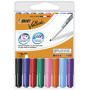 Lot 8x Feutres tableau blanc - BIC Velleda 1741 - 1,4mm pointe ogive - COULEURS ASSORTIES