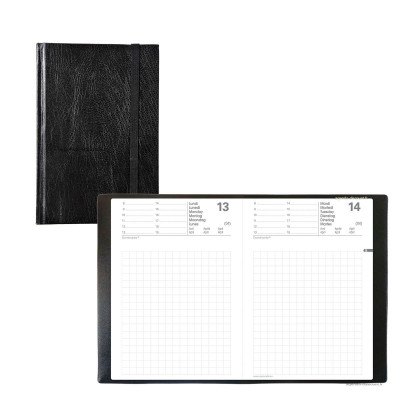 QUOVADIS - Agenda MAOR ML Baladek noir  - 8,5x13cm - 1 jour par page