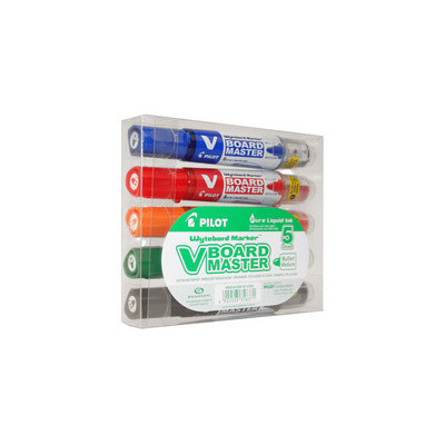 5x Feutres - PILOT V BOARD MASTER - 2,3mm - COULEURS ASSORTIES