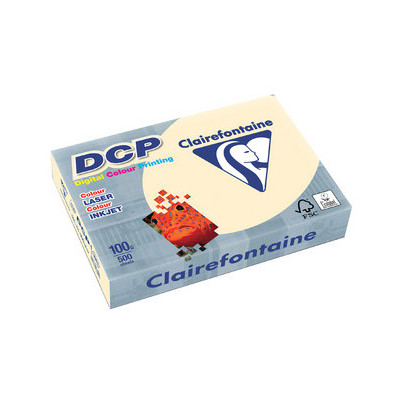 Papier CLAIREFONTAINE DCP - 100g - IVOIRE - 500 feuilles - 21x29,7cm