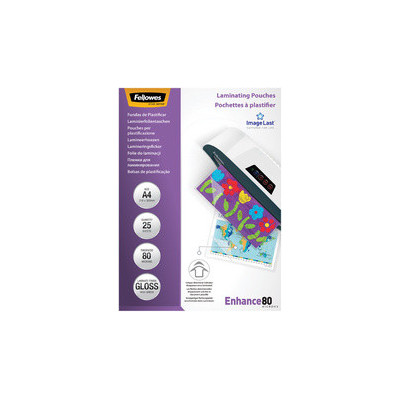 100x Pochettes plastification A3 FELLOWES - 2x125microns - Brillant