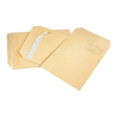 500x Enveloppes bande adhésive 162x229mm - GPV (C5) - Kraft Marron