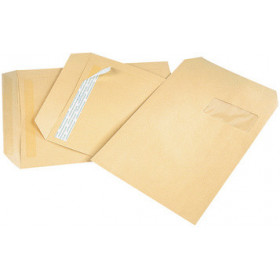 Enveloppes - Enveloppe type pochette - Tres grand format 260 X 330 mm,  Fermeture Patte trapézoïdale autocollante avec bande de protection :  Impression - imprimerie - imprimeur