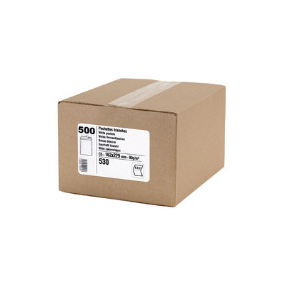 250x Enveloppes 229x324mm - GPV (C4)+ fenêtre - BLANC