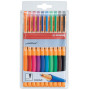 Lot 10x Stylos billes - STABILO PointVisco - 0,5mm- (COULEURS ASSORTIES)