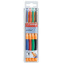 Lot 10x Stylos billes - STABILO PointVisco - 0,5mm- (COULEURS ASSORTIES)